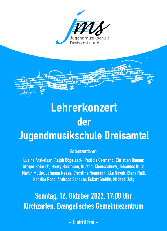 Lehrerkonzert der Jugendmusikschule Dreisamtal e.V.